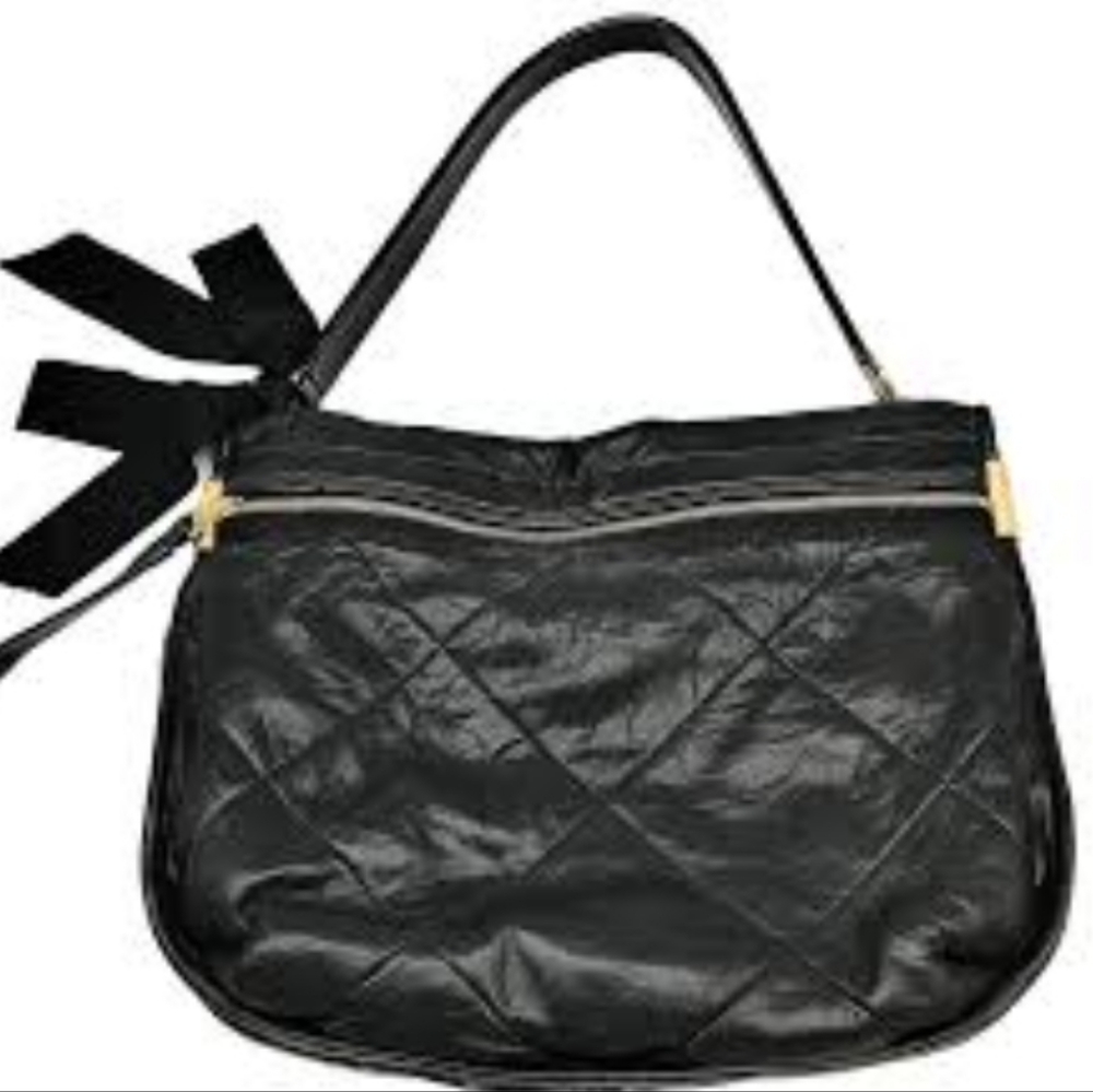 LANVIN Paris Vintage soft black Italian leather Lanvin purse - Picture 4 of 14